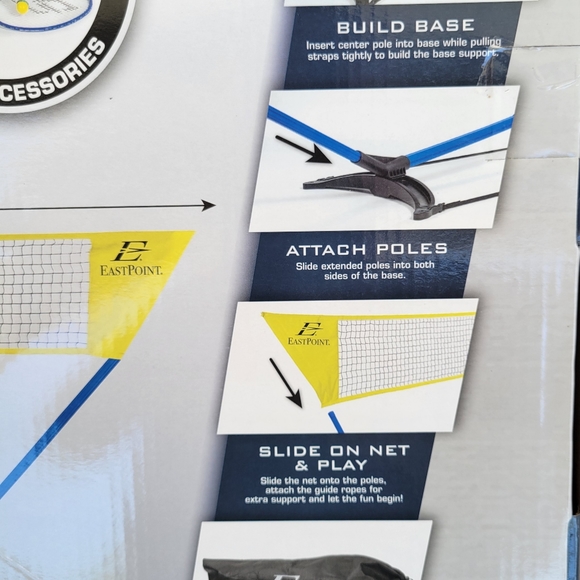 Badminton Game Set Eastpoint Sports Easy Setup Regulation Size Outdoor Play New. - Picture 5 of 5